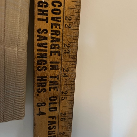 Zanella SHORT Elegant Pleated Tan plaid Pleated Trousers 34X26 - Picture 9 of 13